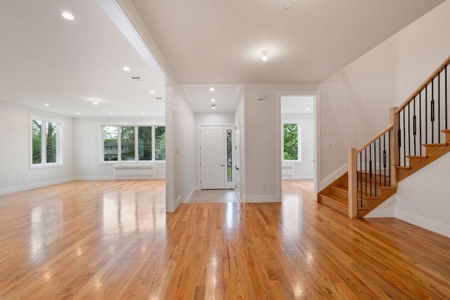 23 Northbrook Rd Unit 202, Spring Valley, NY 10977 - foyer with radiator heating unit, healthy amount of natural light, baseboards, and recessed lighting