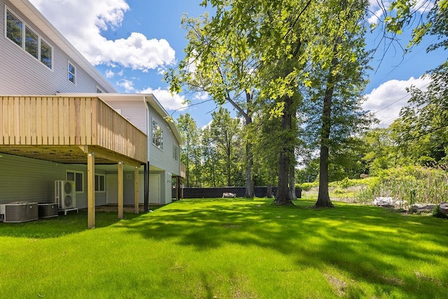 23 Northbrook Rd Unit 202, Spring Valley, NY 10977 - view of green lawn featuring a deck, central AC, and ac unit