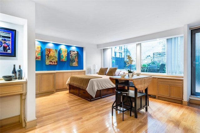 bedroom featuring light hardwood / wood-style floors