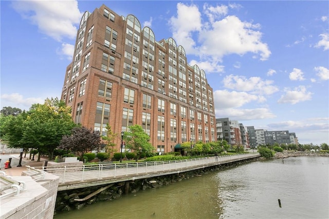 view of property featuring a water view