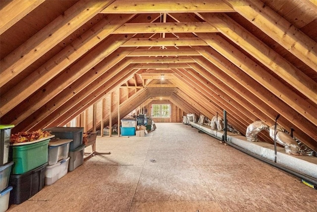 view of attic