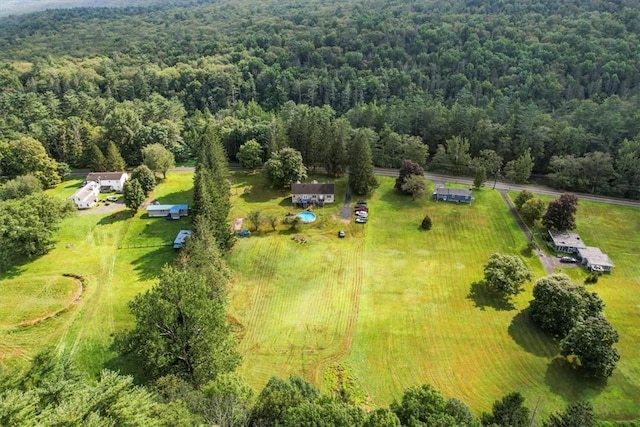 bird's eye view featuring a rural view