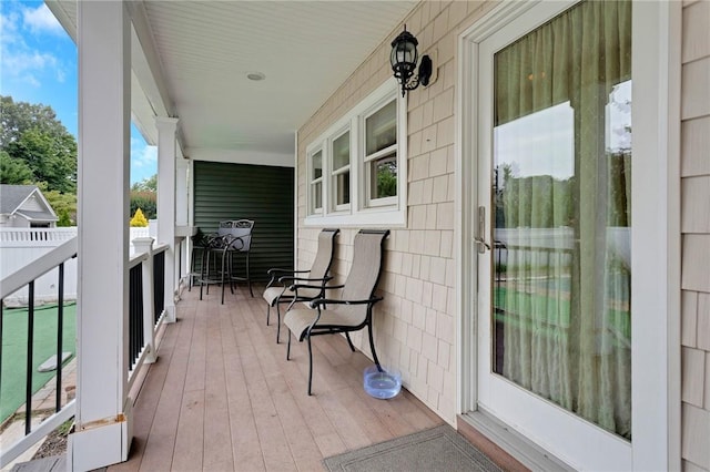 balcony with covered porch