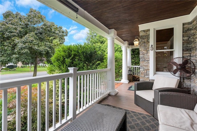 balcony with a porch