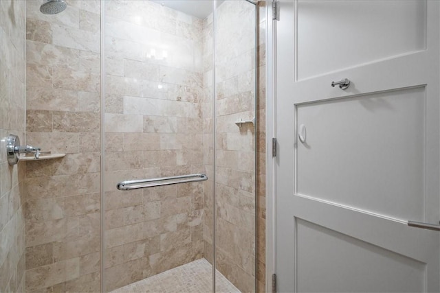 bathroom featuring walk in shower