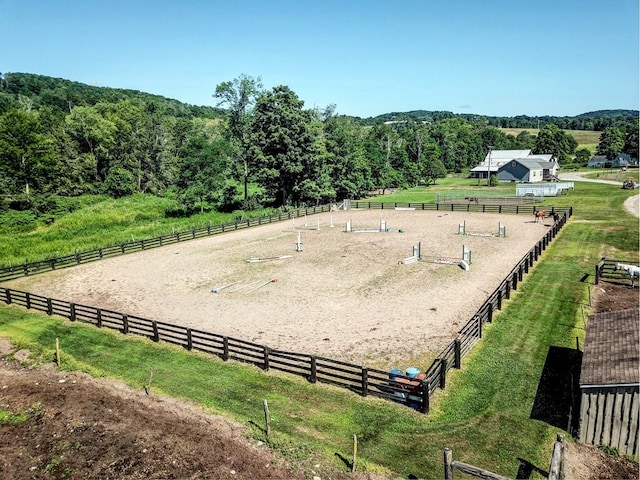 view of community featuring a rural view