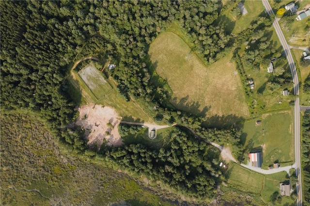 bird's eye view featuring a rural view