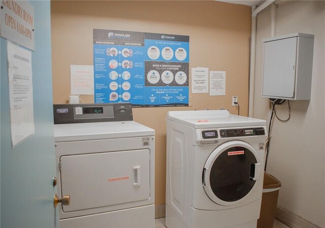 160 Academy St Unit 9L, Poughkeepsie, NY 12401 - community laundry featuring washing machine and clothes dryer
