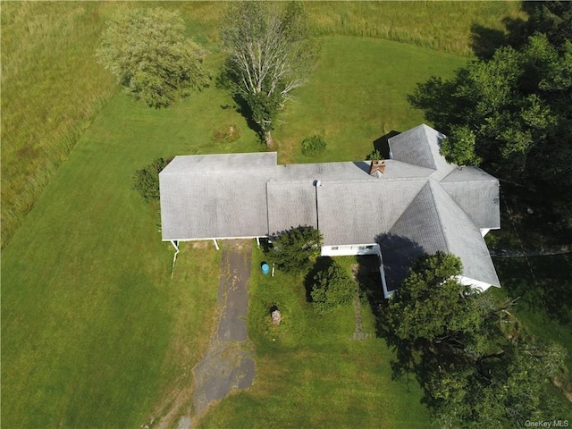 bird's eye view with a rural view