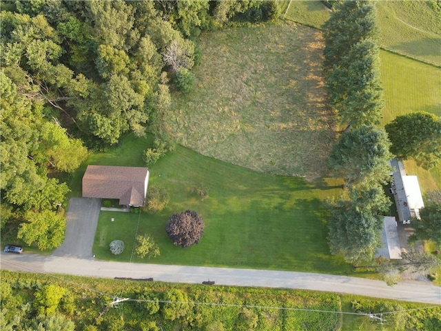 bird's eye view featuring a rural view