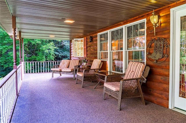 view of patio / terrace with covered porch