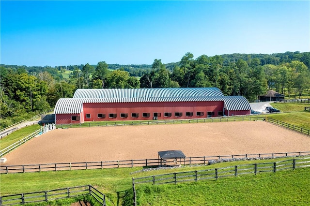 exterior space featuring a rural view