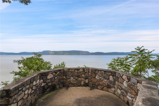 view of water feature featuring a mountain view