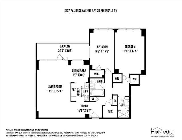 2727 Palisade Ave Unit 7B, Bronx, NY 10463 - view of room layout
