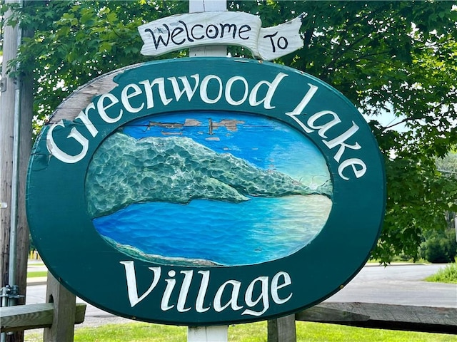 view of community sign