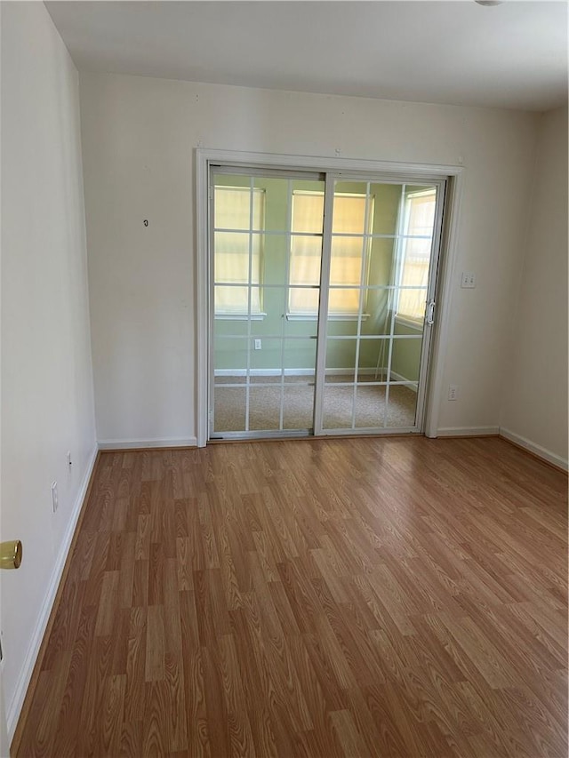 unfurnished room featuring wood-type flooring