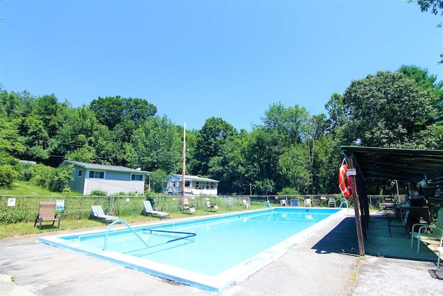 view of pool with a patio area