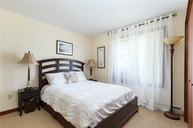 view of carpeted bedroom