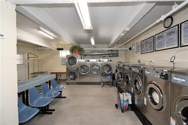 609 Palmer Rd Unit 3M, Yonkers, NY 10710 - shared laundry featuring washing machine and dryer and stacked washer / drying machine