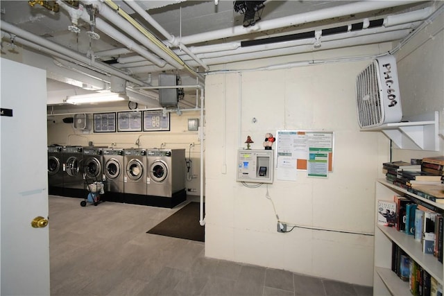 609 Palmer Rd Unit 3M, Yonkers, NY 10710 - garage with washing machine and clothes dryer