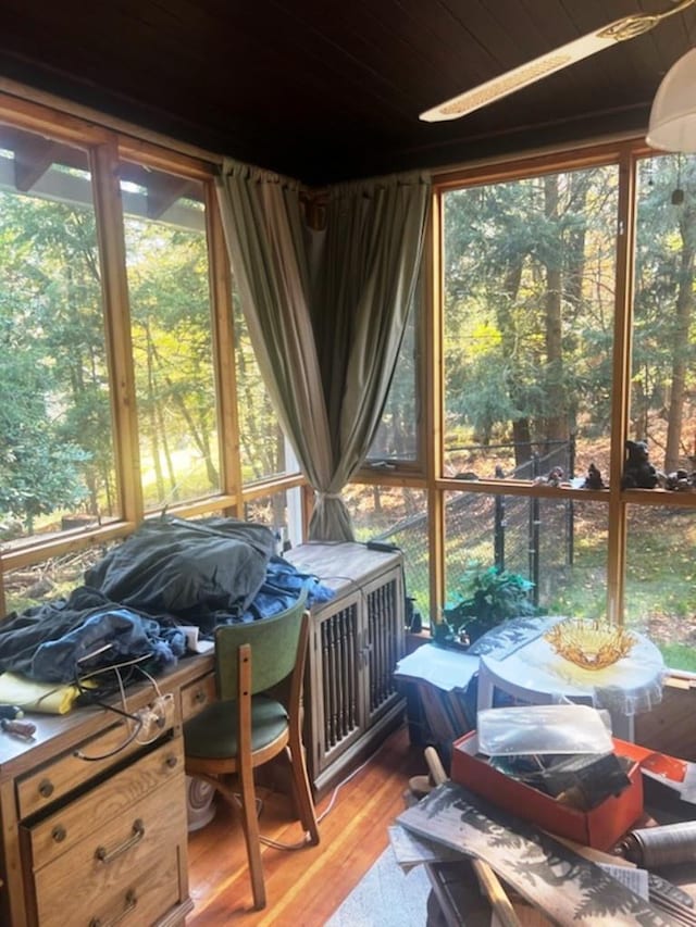 view of sunroom