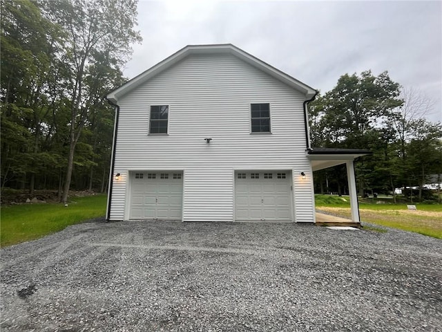 view of home's exterior featuring a garage