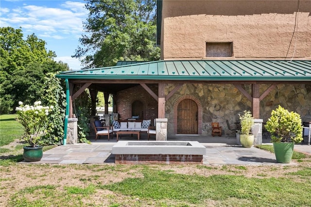 view of patio featuring outdoor lounge area