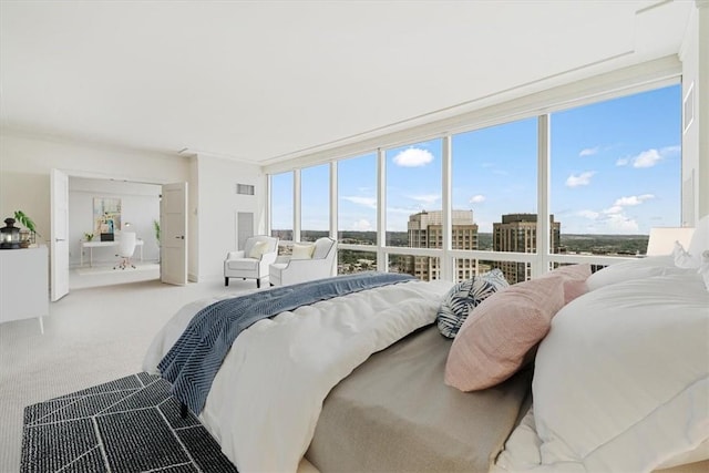 bedroom featuring carpet flooring