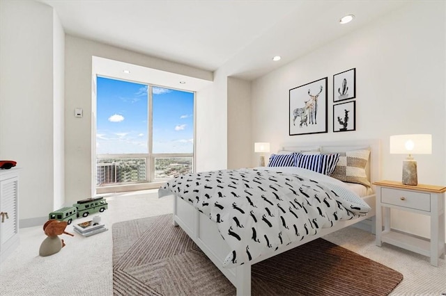 view of carpeted bedroom