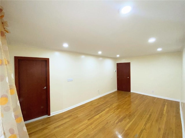 empty room featuring light hardwood / wood-style flooring