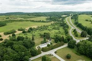 drone / aerial view featuring a rural view