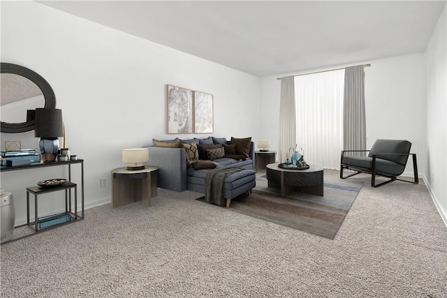 carpeted living room with plenty of natural light