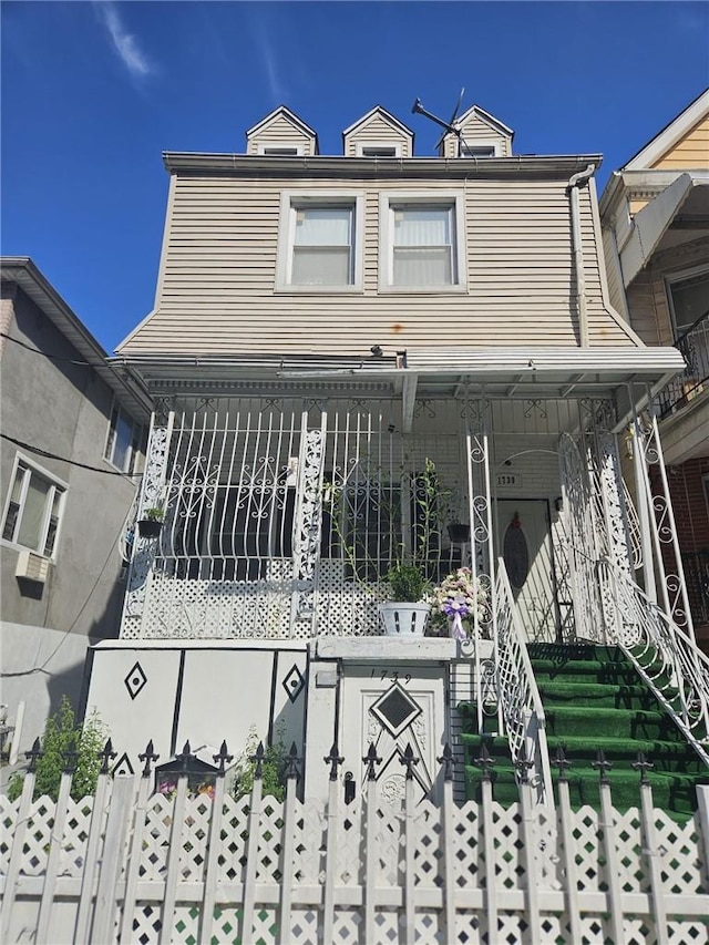 exterior space with covered porch