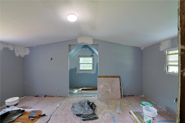 bonus room with lofted ceiling