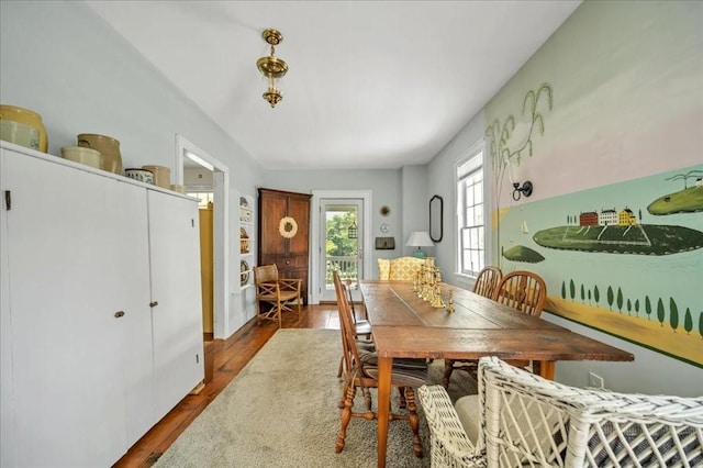 dining room featuring wood-type flooring