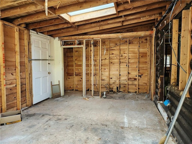 interior space with vaulted ceiling