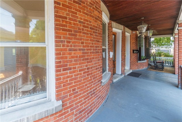 view of patio / terrace with covered porch