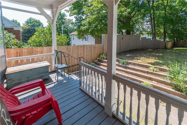 view of wooden terrace