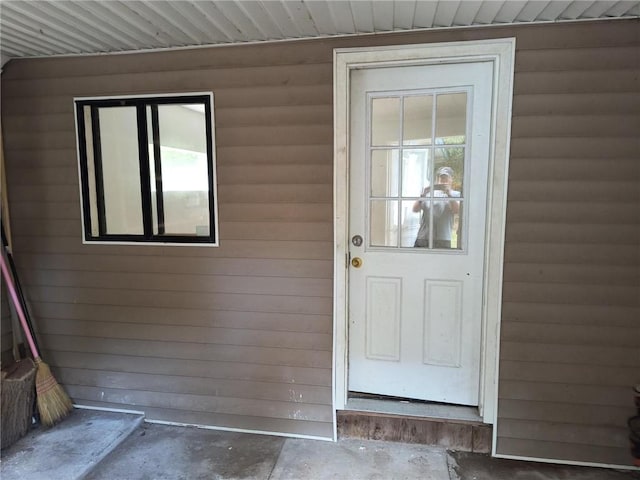 view of doorway to property