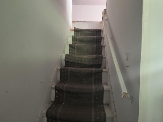 view of stairway