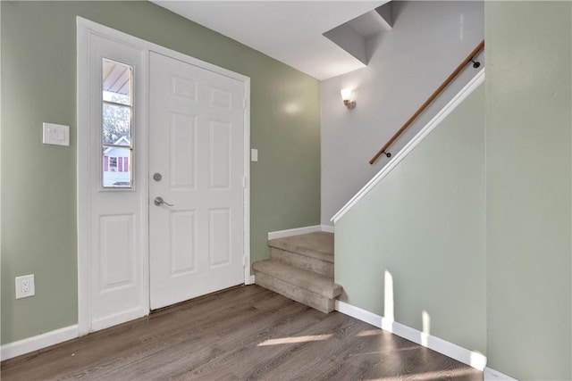 foyer featuring hardwood / wood-style flooring