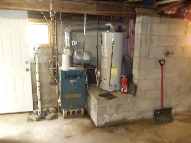 utilities featuring gas water heater