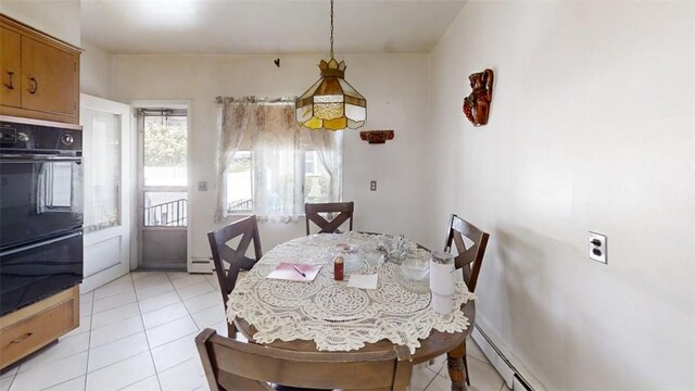 view of tiled dining area