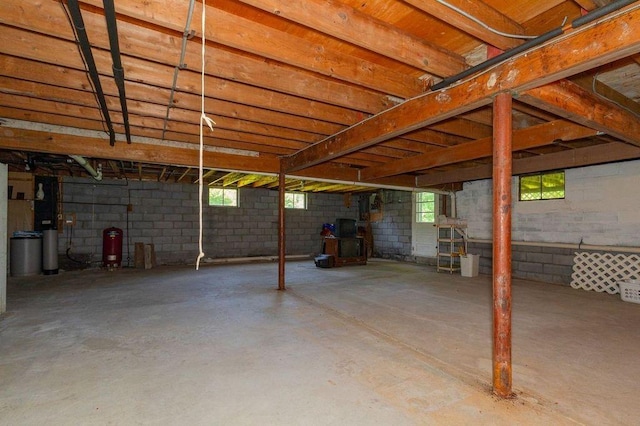 basement featuring a healthy amount of sunlight