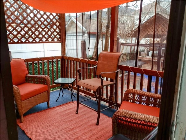 view of sunroom / solarium