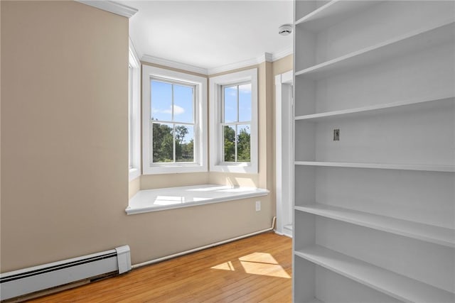 interior space featuring a baseboard radiator