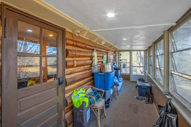 view of sunroom