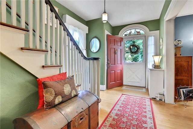 entryway featuring light hardwood / wood-style flooring