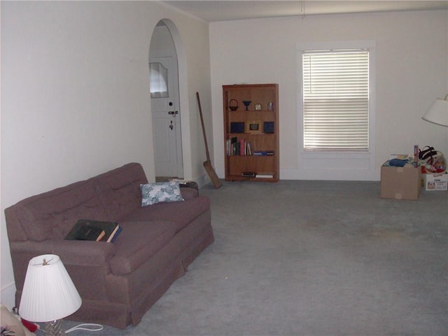 view of carpeted living room