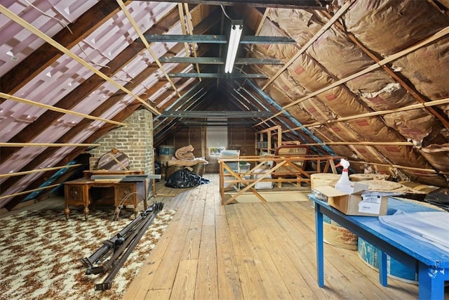 view of attic